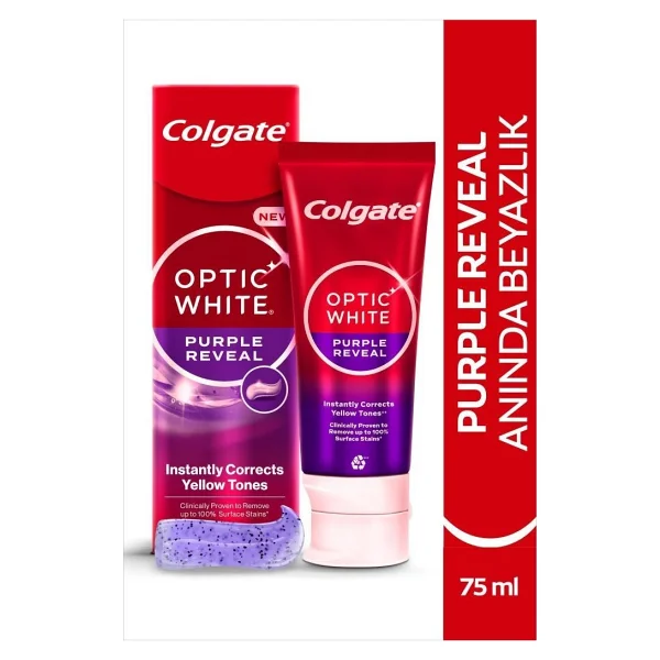 Colgate Optic White Purple Reveal Beyazlatıcı 75 Ml Diş Macunu - Görsel 3