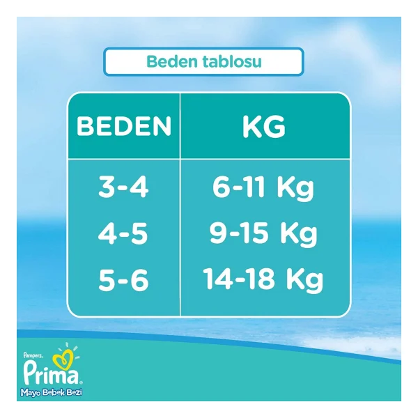 Prima 4-5 Beden 9-15 Kg 11'li Mayo Bez - Görsel 3