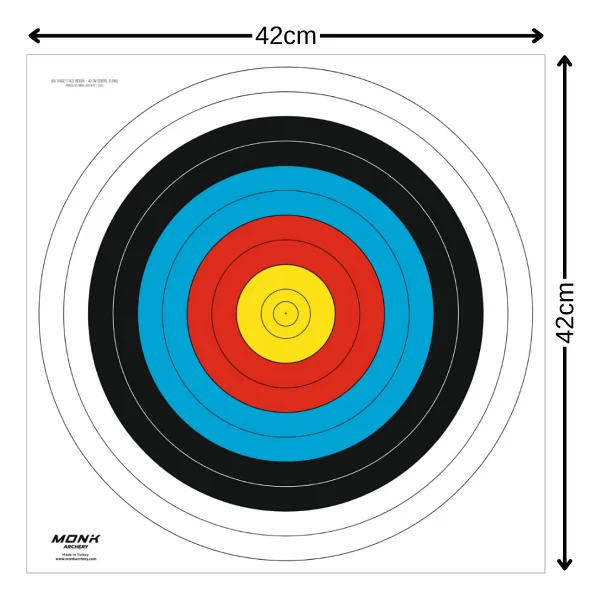 Monk Hedef Kağıdı 40 Cm 10 Halka 10'lu Paket - Görsel 3