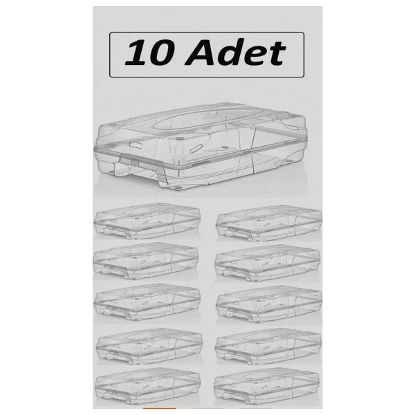 Mano Şeffaf Bayan Ayakkabı Kutusu 10'lu Paket Çok Amaçlı Kullanım Yerli Üretim 10x25x15 Cm - Görsel 5