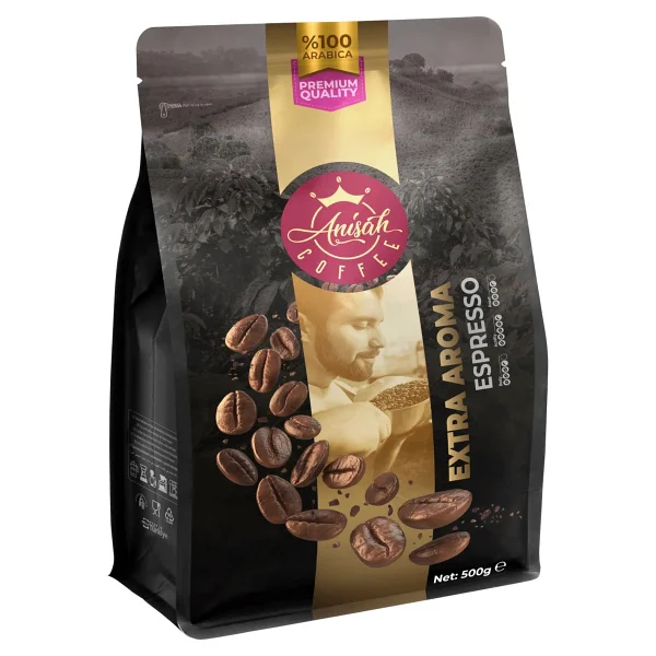 Anisah Coffee 500g Extra Aroma Espresso Kahve Kağıt Filtre Öğütümarabica - 500 Gr - Görsel 6