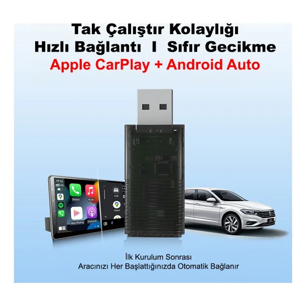 Dark Mini Pro Duo 2in1 Kablosuz Carplay Adaptörü - Görsel 2