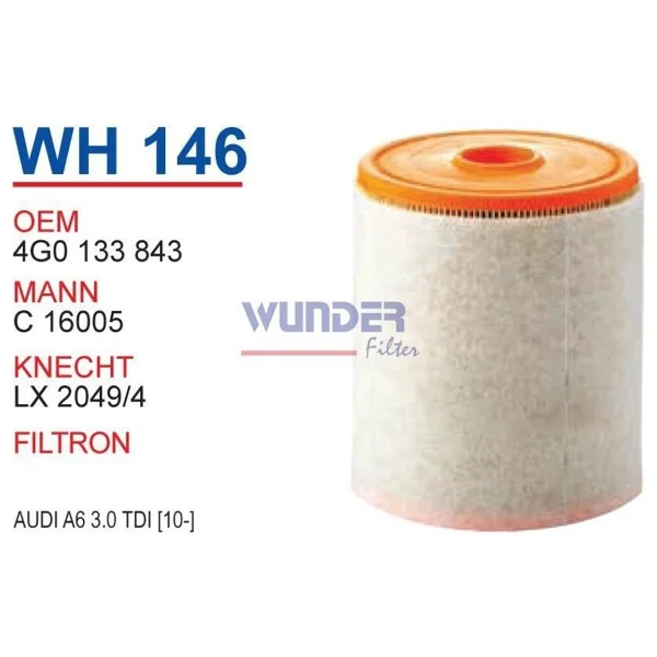 Wunder Wh146 Hava Filtresi - A6 3.0 Tdı (10-) - Görsel 2