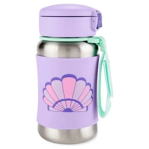 Skip Hop Spark Style Deniz Kabuğu 350 Ml Pipetli Paslanmaz Çelik Suluk - Görsel 3