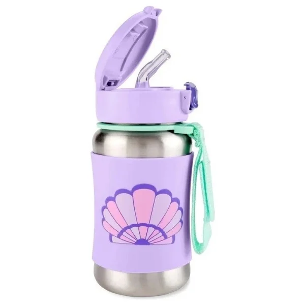 Skip Hop Spark Style Deniz Kabuğu 350 Ml Pipetli Paslanmaz Çelik Suluk - Görsel 2