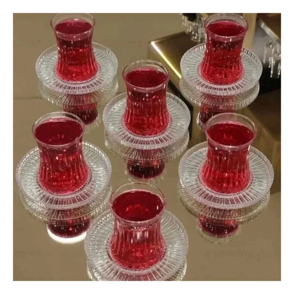 Paşabahçe Elysia Çay Bardağı Riva Çay Tabağı Takımı 24 Parça - Görsel 5
