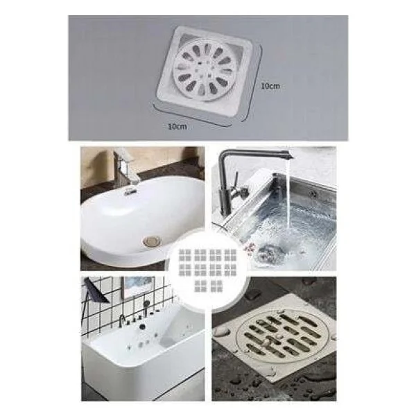 Buffer 10'lu Lavabo Süzgeci Banyo Gider Kapatıcı Sineklik Tamir Kiti Pratik Banyo Saç Kılı Tutucu - Görsel 3