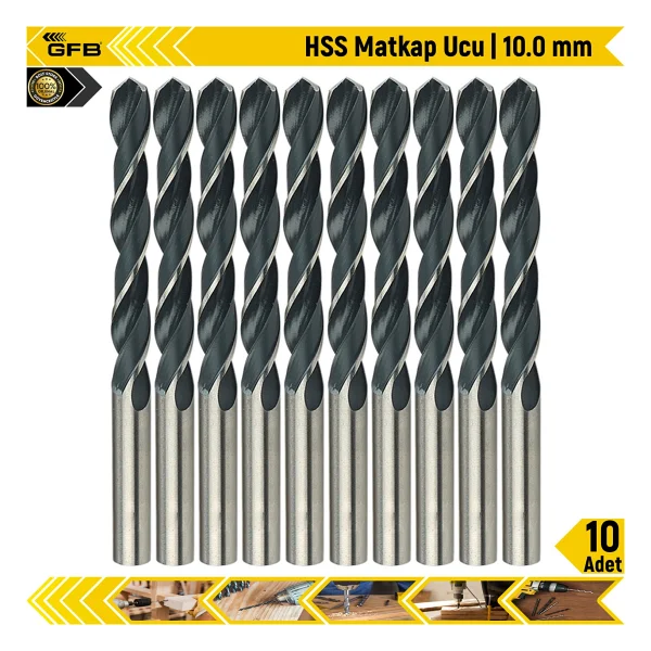 Gfb 1525 Hss Matkap Ucu 10 Mm - 10 Adet - Görsel 3