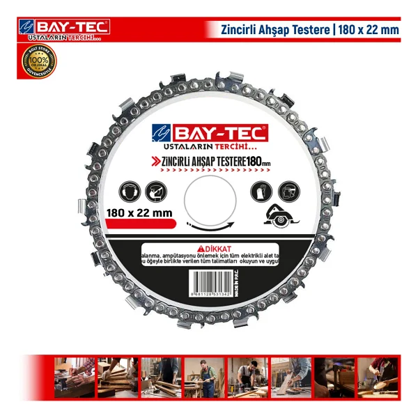 Bay-Tec Zincirli Ahşap Testere 180 X 22 Mm - Görsel 3