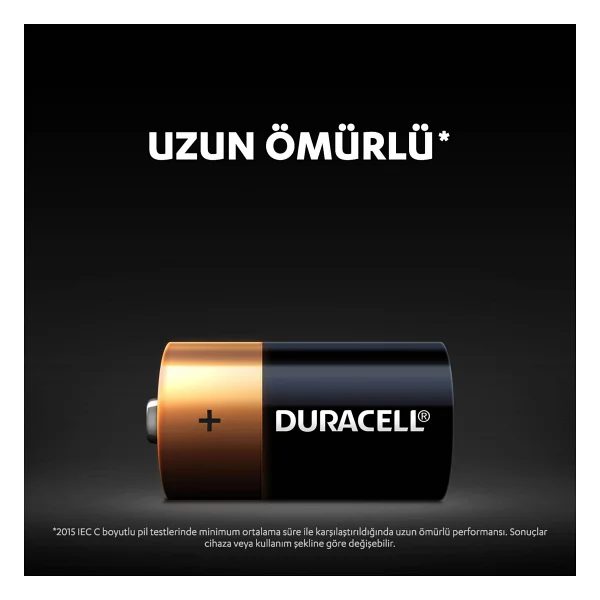 Duracell Alkalin C Orta Boy Pil 2'li - Görsel 4