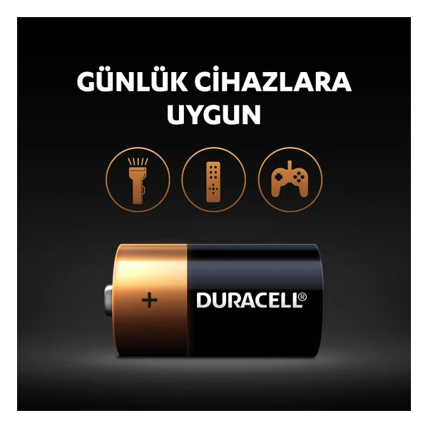 Duracell Alkalin C Orta Boy Pil 2'li - Görsel 5