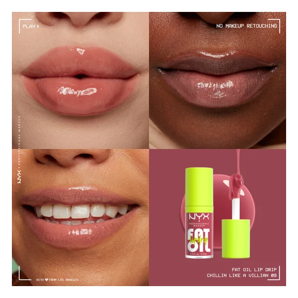 Nyx Professional Makeup Fat Oil Lip Drip Parlatıcı Dudak Yağı - Chillin' Like A Villain Parlak Bitiş 4.8 Ml - Görsel 3