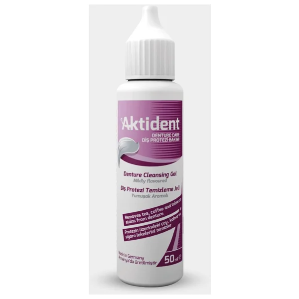 Aktident 50 Ml Diş Protezi Temizleme Jeli Nane Aromalı Granülsüz Beyazlatıcı Özellik - Görsel 5
