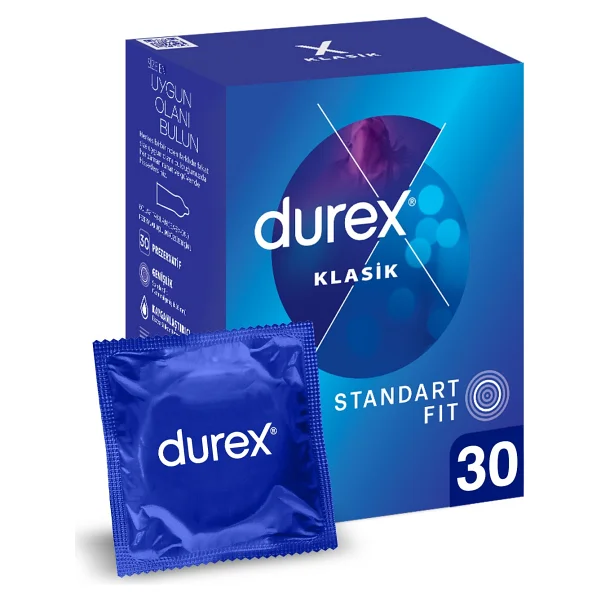 Durex Klasik 30'lu Prezervatifler Aile Planlaması İçin Güvenilir Koruma Klasik Aroma - Görsel 7