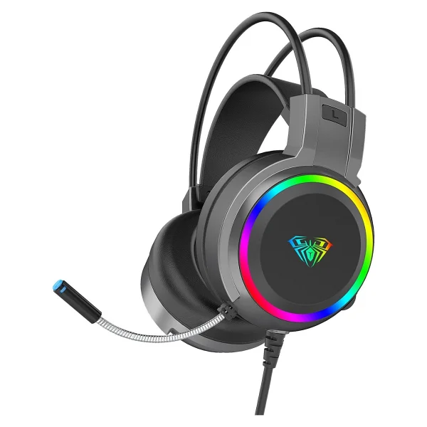 Aula S608 RGB USB Kablolu Kulak Üstü Oyuncu Kulaklığı - Görsel 2