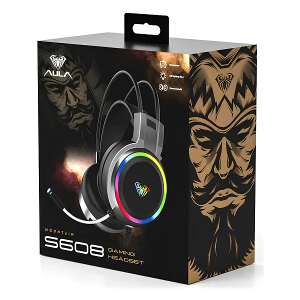 Aula S608 RGB USB Kablolu Kulak Üstü Oyuncu Kulaklığı - Görsel 10