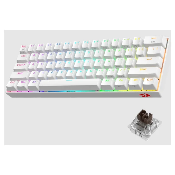 Redragon Draconic K530 Pro Beyaz RGB %60 Tkl Brown Switch Kablosuz Mekanik Oyuncu Klavyesi - Görsel 4