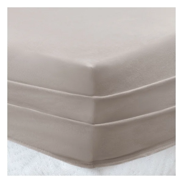 Yataş Softy %100 Pamuk Lastikli Çarşaf Bej 160x200 Cm Düz Desen İle Şık Kullanım - Görsel 2