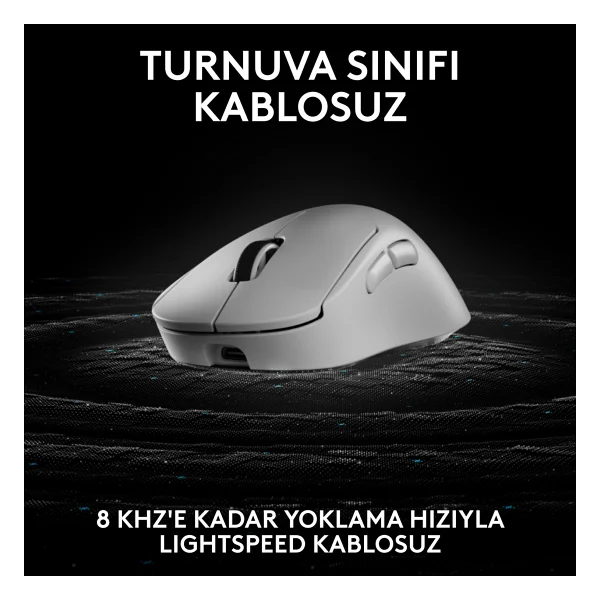 Logitech G Pro X Superlight 2 Dex 910-007366 Beyaz Lightspeed Hero Şarjlı Optik Kablosuz Oyuncu Mouse - Görsel 4