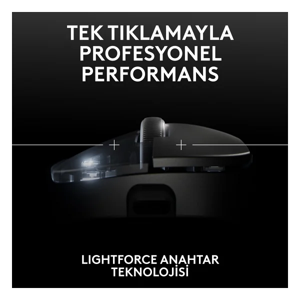 Logitech G Pro X Superlight 2 Dex 910-007358 Siyah Lightspeed Hero Şarjlı Optik Kablosuz Oyuncu Mouse - Görsel 4