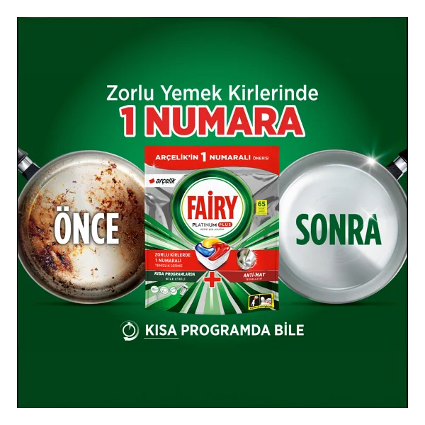 Fairy Platinum Plus Bulaşık Makinesi Tableti 65'li - Görsel 3
