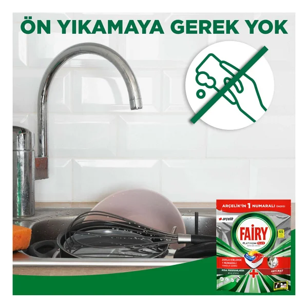 Fairy Platinum Plus Bulaşık Makinesi Tableti 65'li - Görsel 6