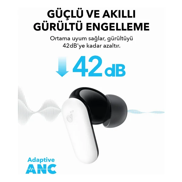 Anker Soundcore R50i Nc ANC TWS Beyaz Kulak İçi Bluetooth Kulaklık - Görsel 5