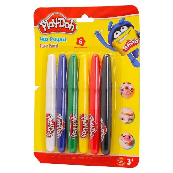 Play-Doh 6 Renk Yüz Boyası - Görsel 4