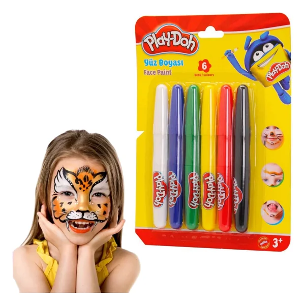 Play-Doh 6 Renk Yüz Boyası - Görsel 3