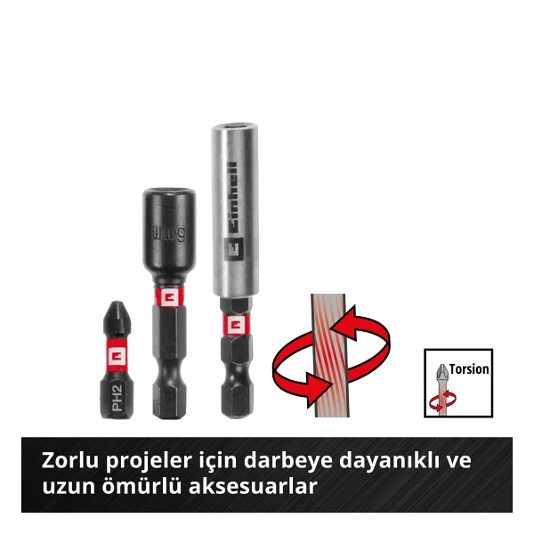 Einhell 49108798 95 Parça Darbeli Bits Ve Matkap Ucu Seti - Görsel 4