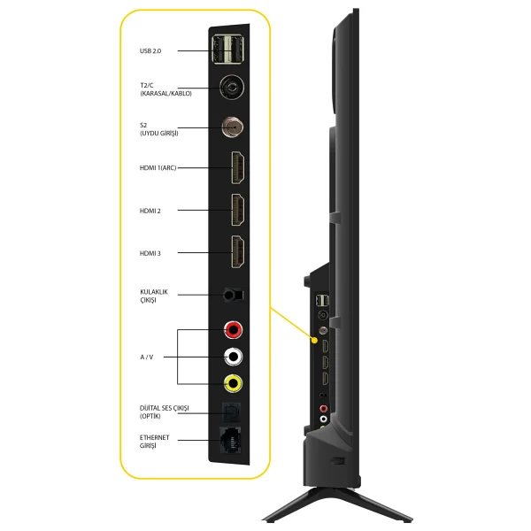 Fobem Ml50ew8000f 4K Ultra HD 50" 127 Ekran Uydu Alıcılı Smart LED TV - Görsel 3