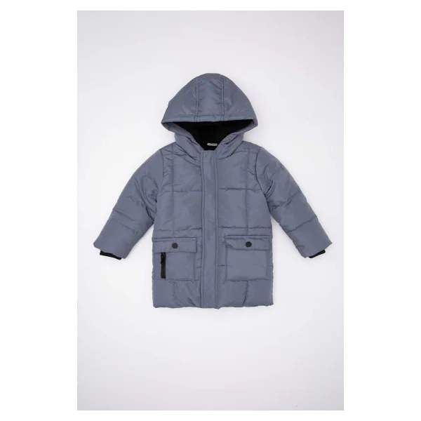 Defacto C5324a524cw Kapüşonlu Erkek Bebek Mont - Görsel 5