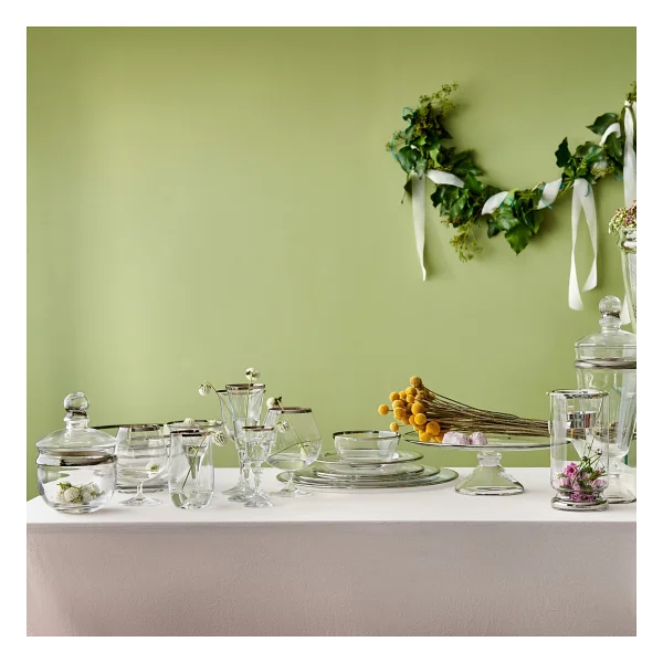 Decorium Dalia Platin Yaldızlı 21,4 Cm Kapaklı Cam Şekerlik 9-01140066 - Görsel 4