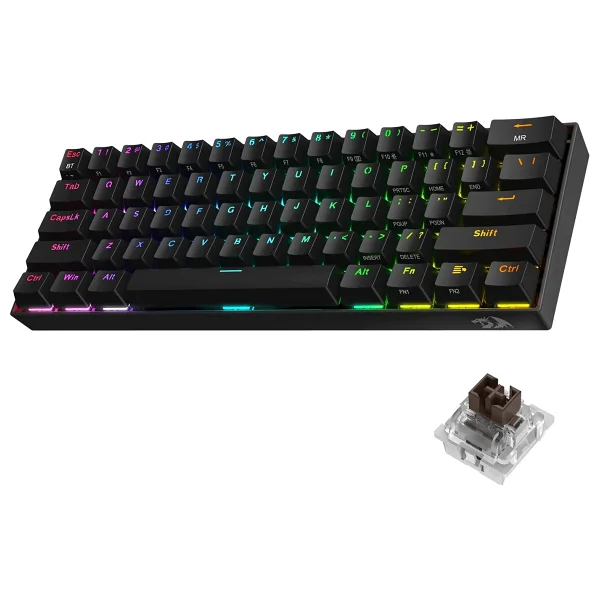 Redragon Draconic K530 Pro Siyah RGB %60 Tkl Brown Switch Kablolu/Kablosuz Mekanik Oyuncu Klavyesi - Görsel 4