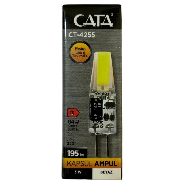 Cata Ct-4255 Beyaz Işık 3 W G4 2'li Kapsül LED Ampul - Görsel 2