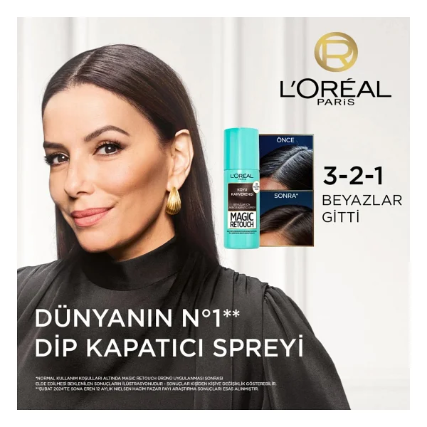 L'oreal Paris Magic Retouch Siyah 75 Ml Sprey Saç Boyası - Görsel 3