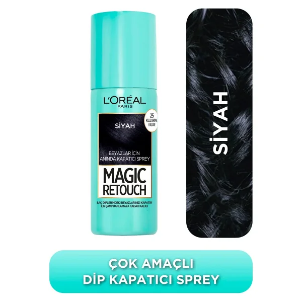L'oreal Paris Magic Retouch Siyah 75 Ml Sprey Saç Boyası - Görsel 2