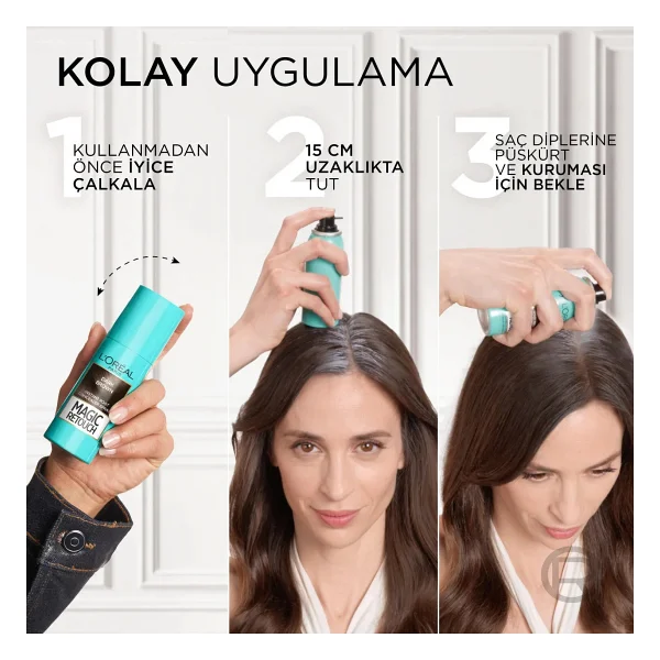 L'oreal Paris Magic Retouch Siyah 75 Ml Sprey Saç Boyası - Görsel 6