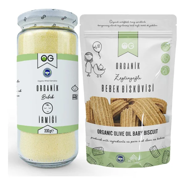 Og Natural Organik İrmik Ve Organik Bebek Bisküvi Seti - Görsel 4