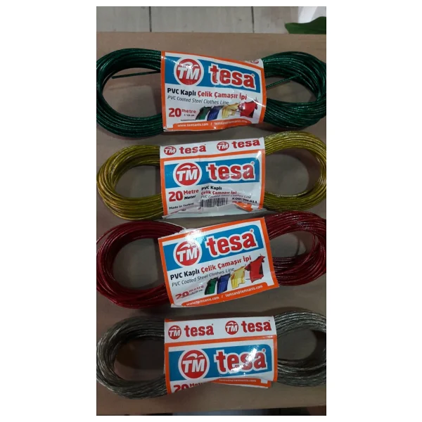 Tesa Pvc Kaplı Çelik Çamaşır Ipi 20 Metre 4 Adet - Görsel 3