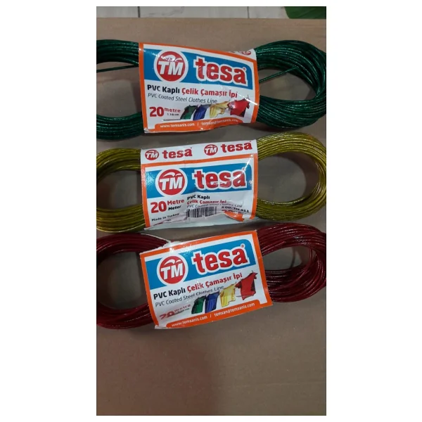 Tesa Pvc Kaplı Çelik Çamaşır Ipi 20 Metre 3 Adet - Görsel 3