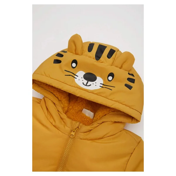 Defacto C7761a524wn Peluş Astarlı Kapüşonlu Erkek Bebek Şişme Mont - Görsel 2