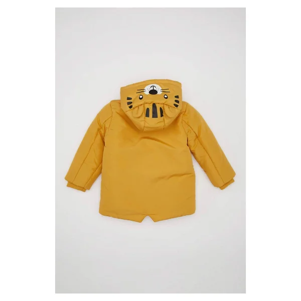 Defacto C7761a524wn Peluş Astarlı Kapüşonlu Erkek Bebek Şişme Mont - Görsel 4