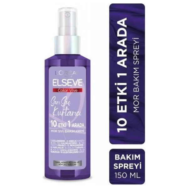 Loreal Elseve Sarı Saç Kurtarıcı 10 Etkili Mor 150 Ml Sıvı Saç Kremi - Görsel 3