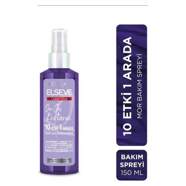 Loreal Elseve Sarı Saç Kurtarıcı 10 Etkili Mor 150 Ml Sıvı Saç Kremi - Görsel 4