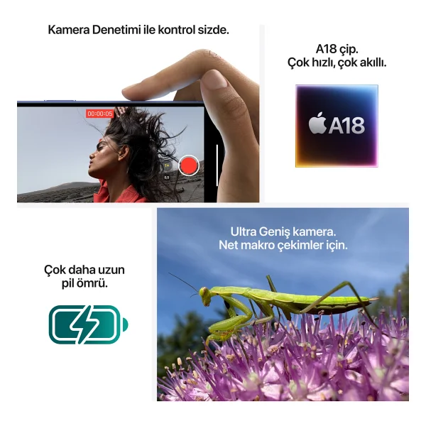 iPhone 16 128 GB Deniz Mavisi - Görsel 8