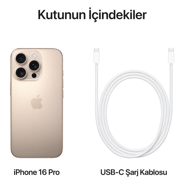 iPhone 16 Pro 128 GB Çöl Titanyum - Görsel 9