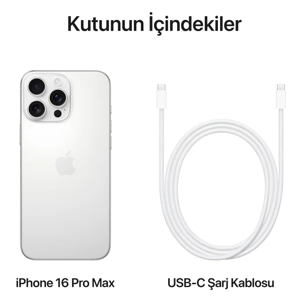iPhone 16 Pro Max 256 GB Beyaz Titanyum - Görsel 9