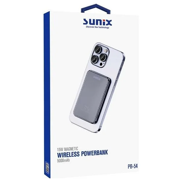 Sunix Pb-54 Siyah 5000 mAh Hızlı Şarj Magsafe Powerbank - Görsel 2