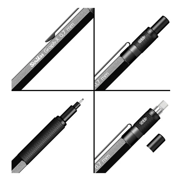 Scrikss Graph-X Antrasit 0.7 Mm Versatil Uçlu Kalem - Görsel 2